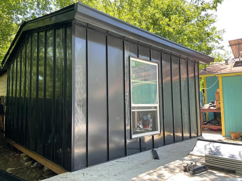 Black standing seam metal wall panels for Metal Roof Installation in Wildewood